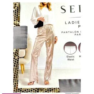 NWT Serra Sequin pull on pants Glam ladies  pockets festive ALDI NYE club